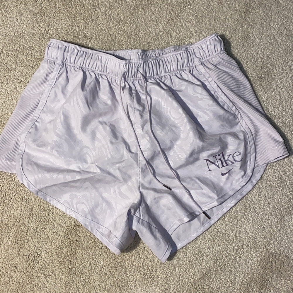 Nike athletic shorts pastel purple color